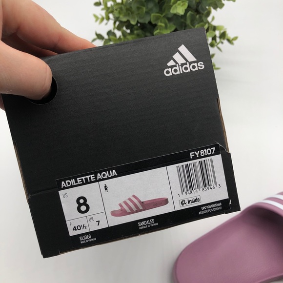 adidas | Shoes | Adidas Adilette Pink Slides Fy87 | Poshmark